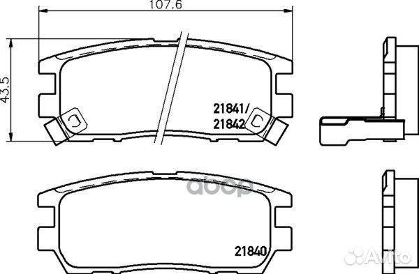 Колодки тормозные дисковые зад NP3002 nissh