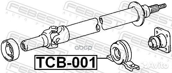 Подшипник опоры карданного вала TCB001 Febest