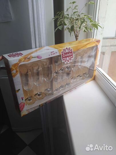 Набор бокалов для вина, рюмки 