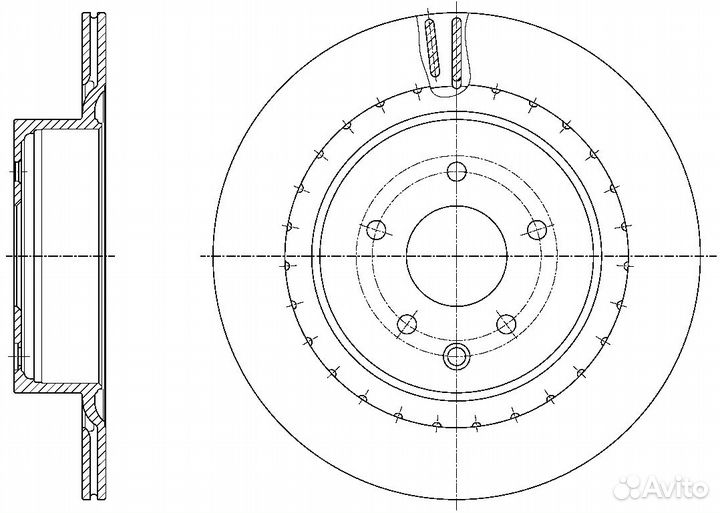 Диск тормозной вентилируемый G-brake GR-20799