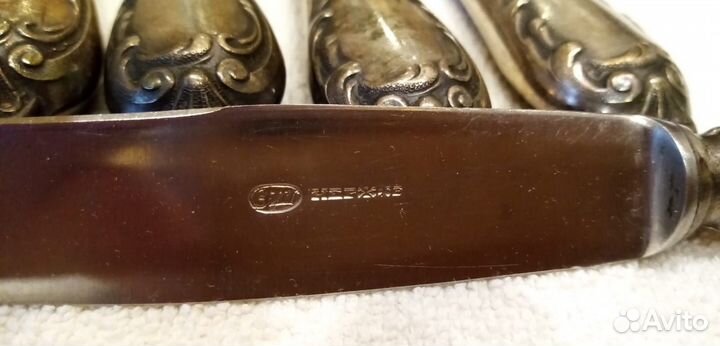 Набор столовых ножей с растительным декором 11шт