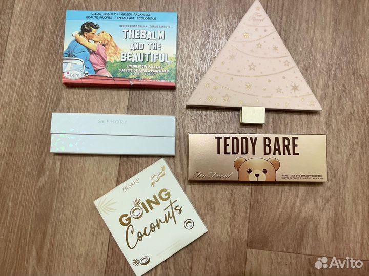 Палетки теней too faced colourpop the balm