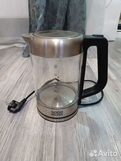 Чайник прозрачный электрический Good Helper