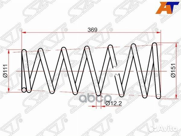 Комплект пружин 2шт задние toyota corolla E100