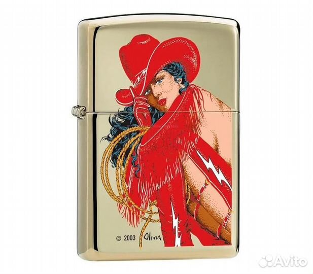 Zippo. Pin-up. Ковбойша. 56 г. Редкая. Новая