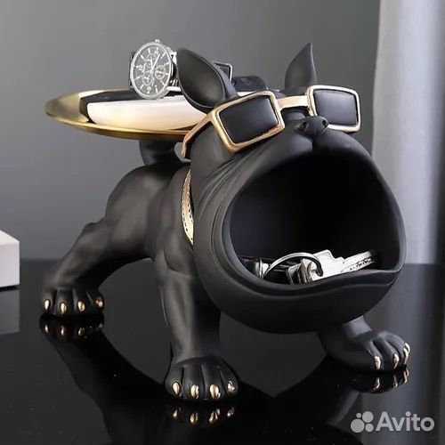 Конфетница ключница статуэтка французский бульдог