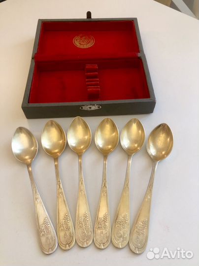 Чайные ложки серебро СССР 875 пробы