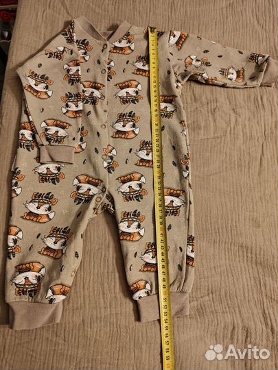 Комбинезон трикотаж на флисе 74 размер