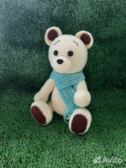Вязаные игрушки ручной работы Мишка