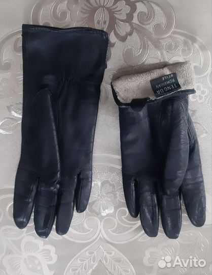 Перчатки женские кожаные(натур.)