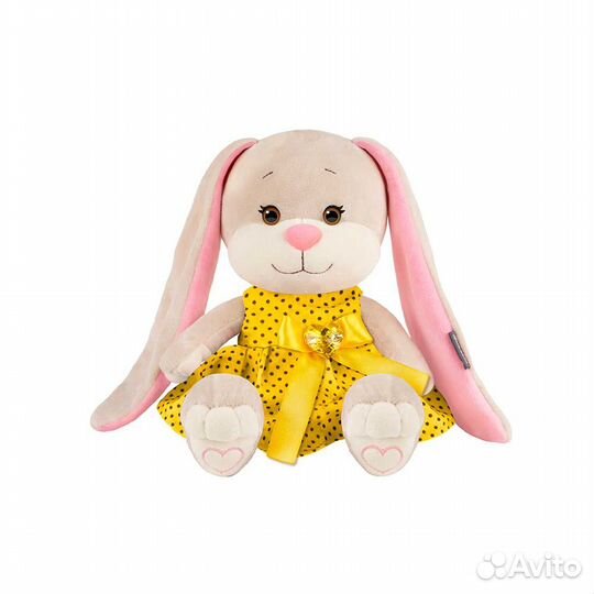Мягкая игрушка Зайка в Желтом Платьице в Черный Г