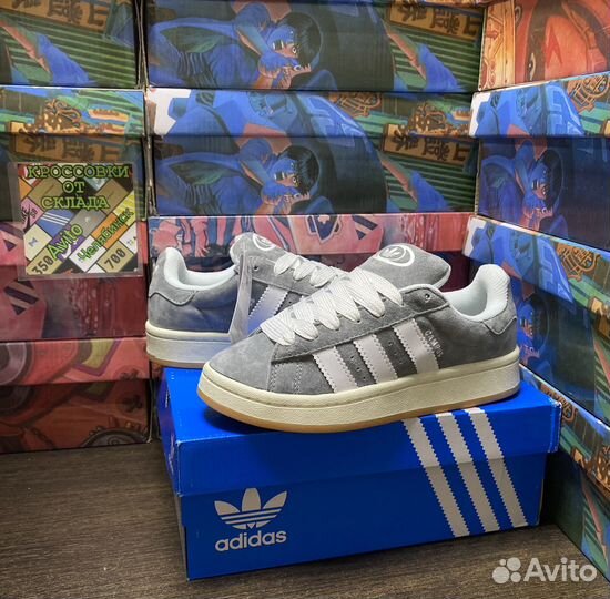 Кроссовки Adidas Campus 00s Grey. Люкс (36,37)р