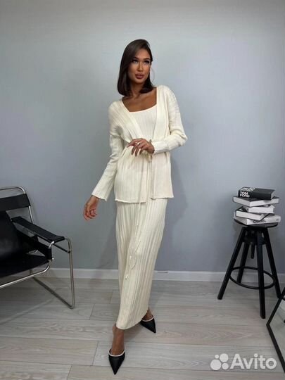 Платье с кардиганом двойка