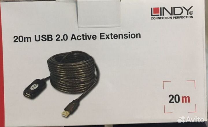 USB 2.0 удлинитель, кабель 20 метров