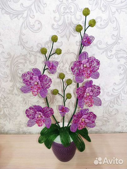 Цвета и деревья на заказ из бисера