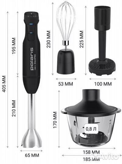 Блендер Polaris PHB 1517GL черный