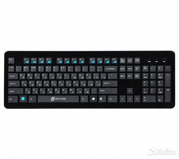 Беспроводная клавиатура Оклик 870S, черный