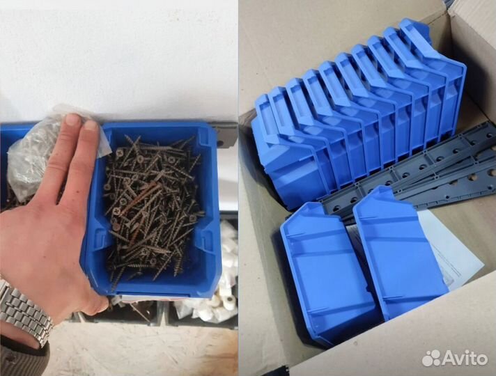 Лоток для метизов (набор 12 шт + 4 планки крепежа)