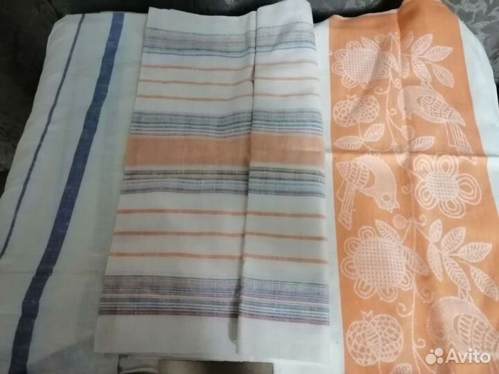 Льняные скатерти, полотенца СССР