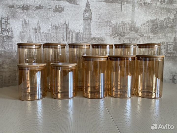 Стеклянные банки для сыпучих продуктов