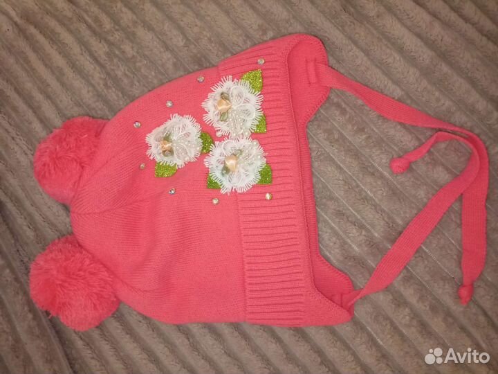 Шапки для девочки 2-4 г