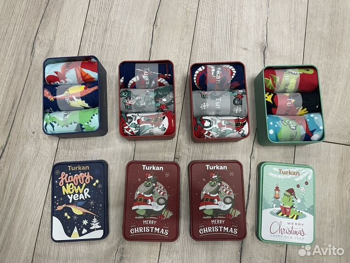 Носки женские новогодние Turkan 3 пары в коробке