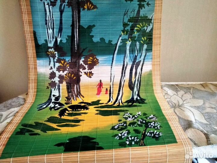 Циновка бамбуковая, декоративная