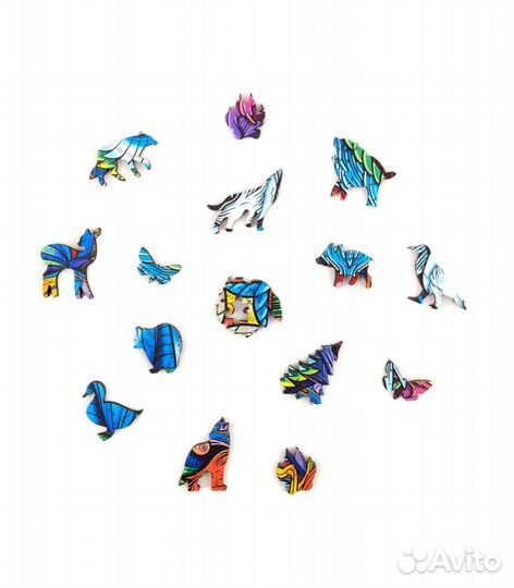 Фигурный пазл Unidragon Величественный Волк, разме