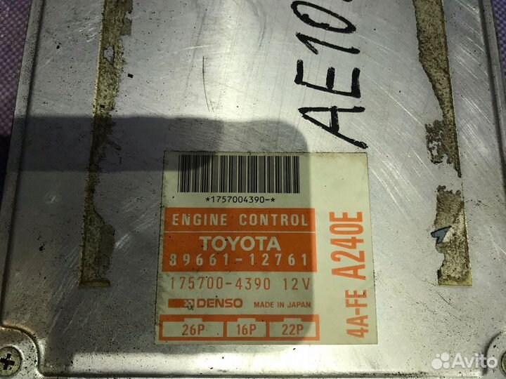 Компьютер двигателя toyota ceres AE101, AE100 4A-F