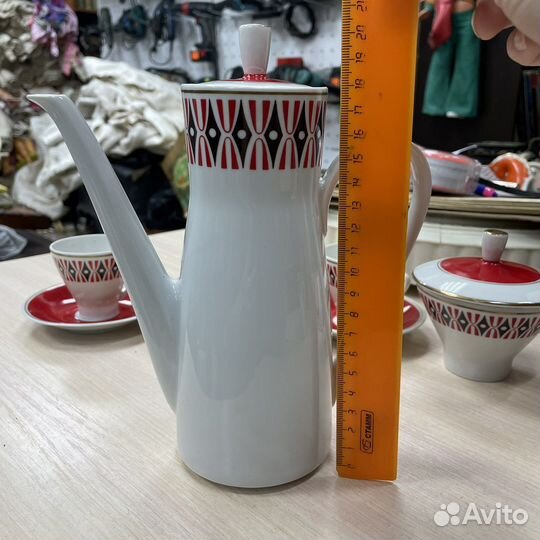 Фарфоровый кофейный сервиз ГДР 70-е годы (сзр)