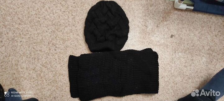 Шапка с шарфом