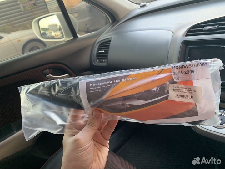 Реснички, накладки на фары Honda stream