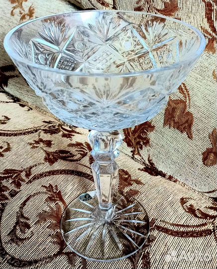 Ваза для фруктов хрустальная