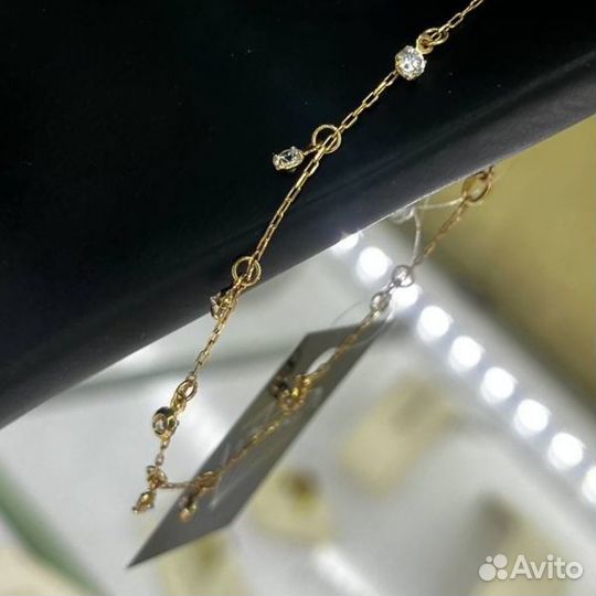 Золотой браслет с камнями 585 пробы золото