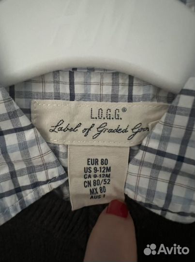 Комплект рубашка + джемпер H&M 80