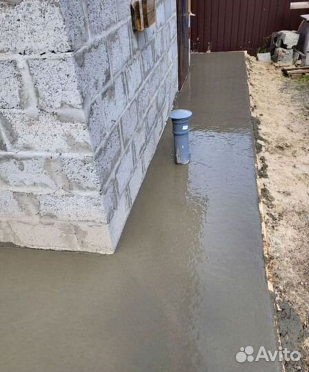 Бетонирование площадки, заезды, дорожки, отмостки