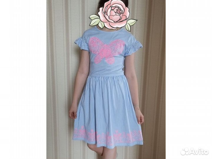 Летнее платье для девочки 140 р (10 лет)