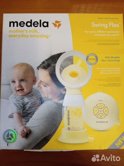 Молокоотсос medela swing flex электрический