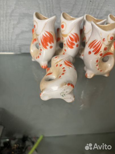 Фарфоровые стопки Рыбки