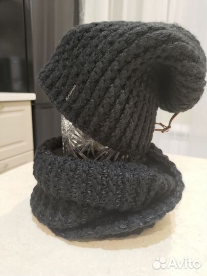 Зимняя шапка и снуд женский