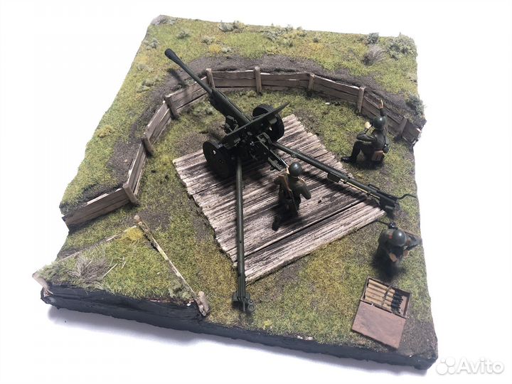 Диорама 1 35 «На позиции» пушка зис-3 с расчетом