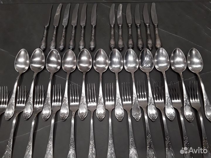 Столовые приборы мельхиор ссср.Зиш. 36шт