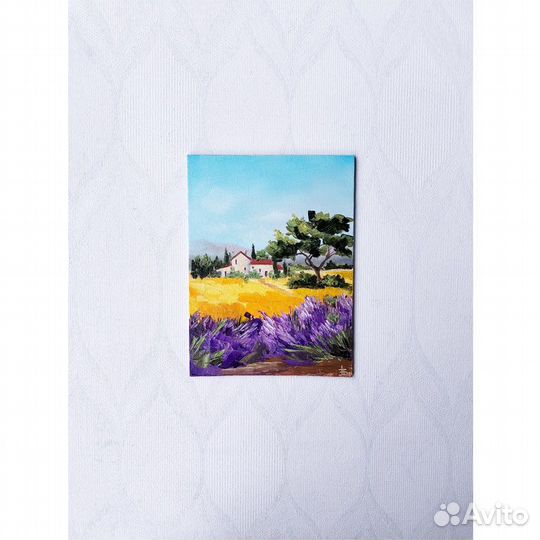 Картина Лето в Провансе, Полевые цветы,15 на 20 см