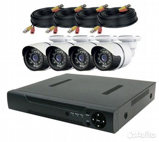 Комплект видеонаблюдения AHD-504 KIT 4 камеры