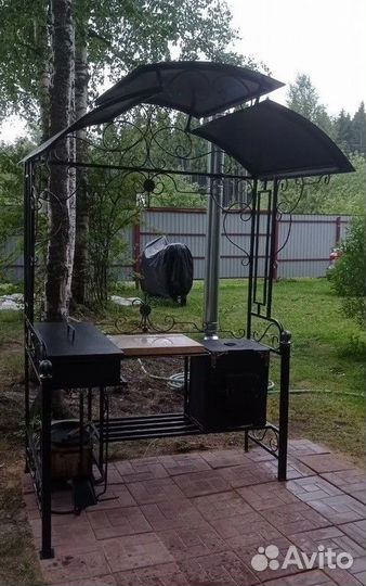 Беседка с мангалом