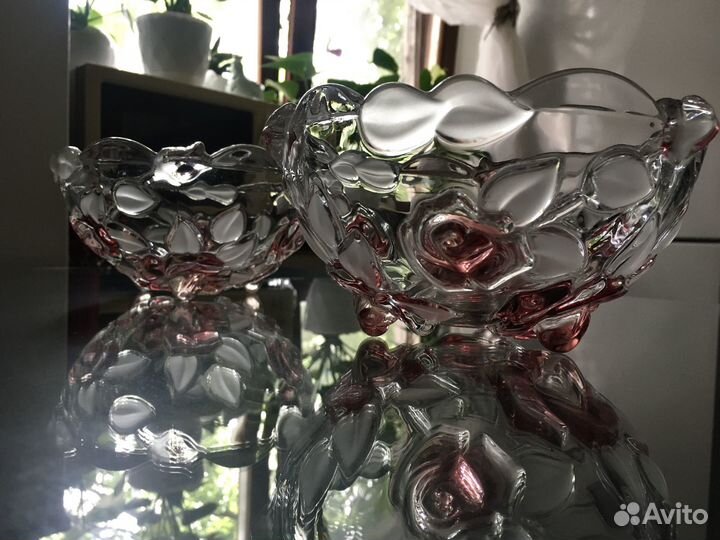 Парные хрустальные вазы СССР