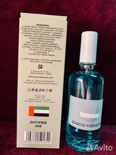 Духи Invictus Paco Rabanne 100мл
