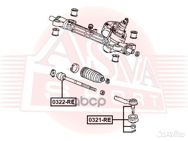 Наконечник рулевой тяги перед прав/лев 0321RE