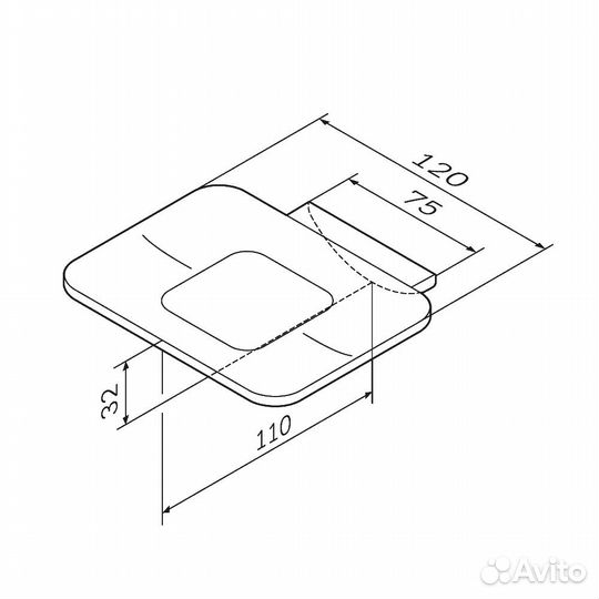 A50A34222 Inspire 2.0, Стеклянная мыльница с наст