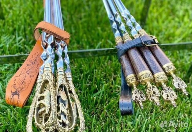 Шампуры с деревянной ручкой. Доставка за 2 часа